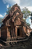 Banteay Srei temple - northern library west facade